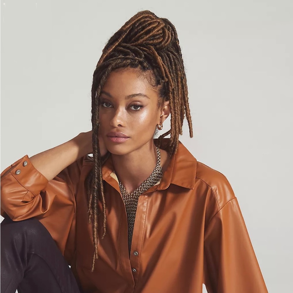 Leather Shirt (Vegan!) Oversized Perfection. Brand new.